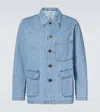 Dries Van Noten Denim Jacket With Chest Pocket And Flap Pockets In Blue