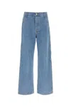 Dries Van Noten Wide-leg Denim Trousers Multiple Pockets In Blue