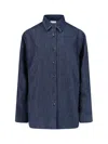Dries Van Noten Women Contrasting Denim Shirt In Blue