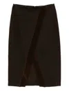 Dries Van Noten Denim Skirt In Black