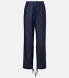 Dries Van Noten Drawstring Casual Pants In Blue