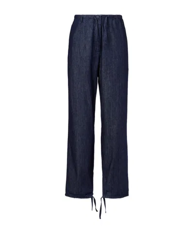 Dries Van Noten Denim Straight Pants In Blue