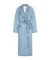 Dries Van Noten Classic Trench Coat With Regular Fit In Stone Washed Denim. In Blue
