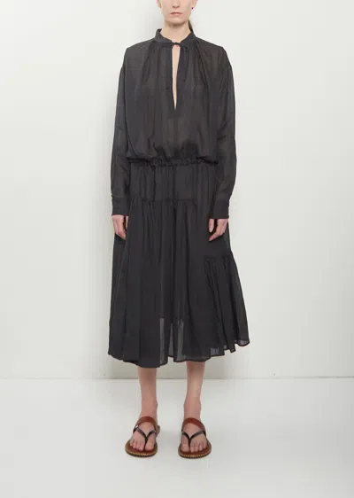 Dries Van Noten Denvo Linen Dress In Black