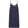 Dries Van Noten Denya Embellished Floral Slipdress In Blue