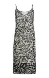 Dries Van Noten Denya Embellished Georgette Midi Dress In Black