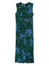 Dries Van Noten Sequin Round Neck Sleeveless Dress In Multicolour