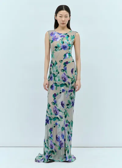 Dries Van Noten Devona Floral Maxi Dress In Multicoloured