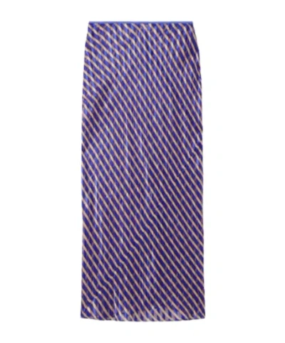 Dries Van Noten Devor Midi Skirt In Purple