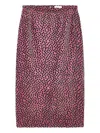 Dries Van Noten Devoré Polka-dot Midi Skirt In Animal Print