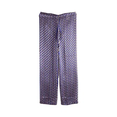 Pre-owned Dries Van Noten Devour Diagonal Stripe Pachas Pants 'purple' | Women's Size 36