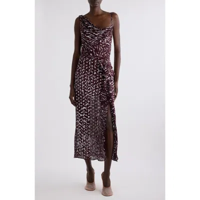 Dries Van Noten Deyon Mixed Print Midi Dress