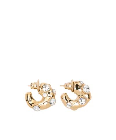 Dries Van Noten Diamond Earrings In Yellow