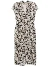 Dries Van Noten Dilian Printed Midi Dress In Black