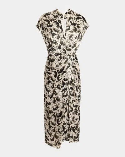DRIES VAN NOTEN DILIAN PRINTED MIDI DRESS