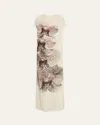 Dries Van Noten Diria Embellished Orchid-print Silk Maxi Dress In Black