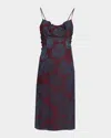 Dries Van Noten Dirios Abstract Jacquard Empire-waist Dress In Pink