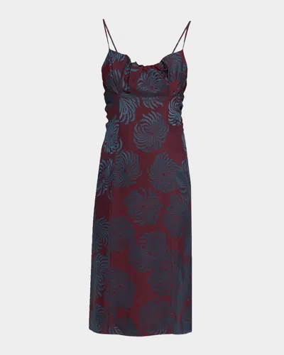 DRIES VAN NOTEN DIRIOS ABSTRACT JACQUARD EMPIRE-WAIST DRESS