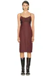 Dries Van Noten Polka-dot Pattern Midi Dress In Burgundy