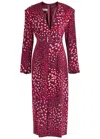 Dries Van Noten Womens Auber Abstract-print Belted Woven Midi Dress In Multi