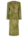 Dries Van Noten V-neck Belted Midi Dress