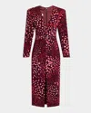 Dries Van Noten Womens Auber Abstract-print Belted Woven Midi Dress In Multi