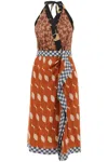 Dries Van Noten Sole Printed Ruffle Midi Skirt In Multicolor