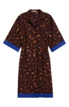 Dries Van Noten Printed Cotton Poplin Shirt Dress In Dessin A