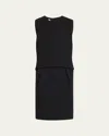 Dries Van Noten Dorenta Drop-waist Sleeveless Midi Dress In Black