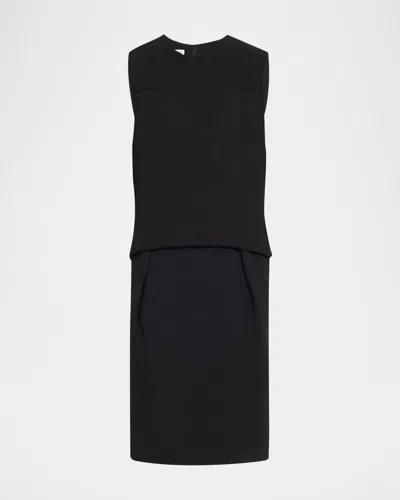 Dries Van Noten Dorenta Drop-waist Sleeveless Midi Dress In Black