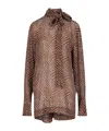 Dries Van Noten Dot Patterned Shirt In Burgundy