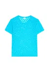 Dries Van Noten Dot-pattern Jersey T-shirt In Blue