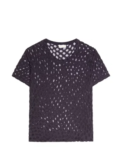 Dries Van Noten Dot-pattern T-shirt In Blue