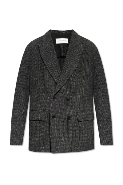 Dries Van Noten Black Peaked Lapel Blazer