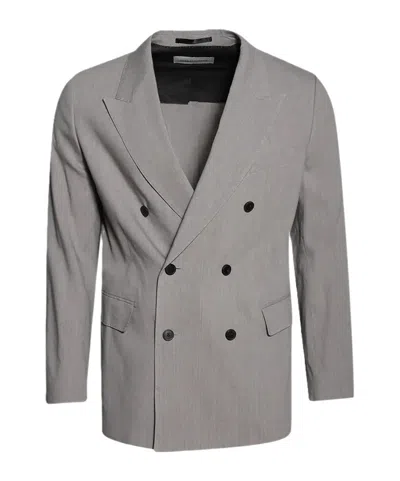 Dries Van Noten Double-breasted Blazer In Brown