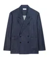 Dries Van Noten Double-breasted Denim Blazer In Black