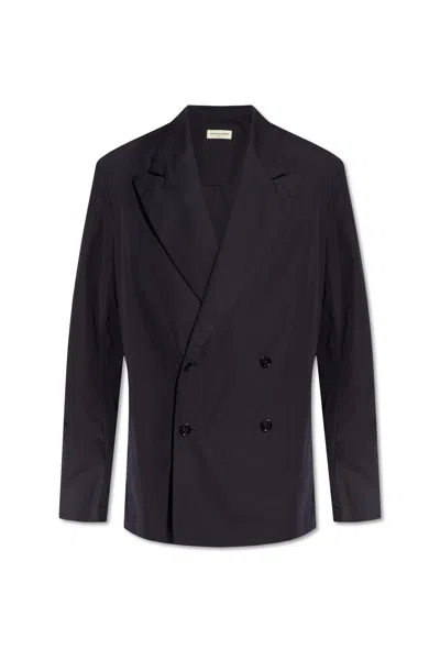 Dries Van Noten Double-breasted Black Cotton Jacket