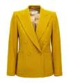 Dries Van Noten 'blazer Double-breasted Tailored Structured Shoulders' In Brown