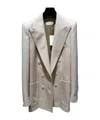 Dries Van Noten Double-breasted Blazer In Gray