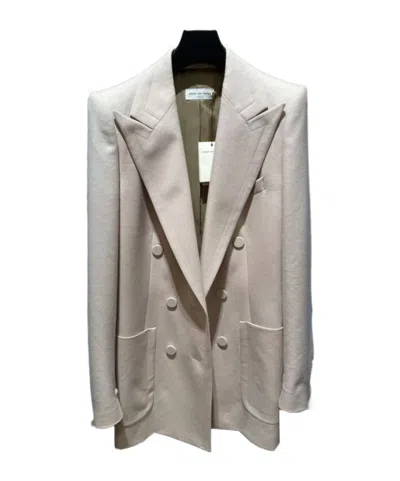 Dries Van Noten Double-breasted Blazer In Gray