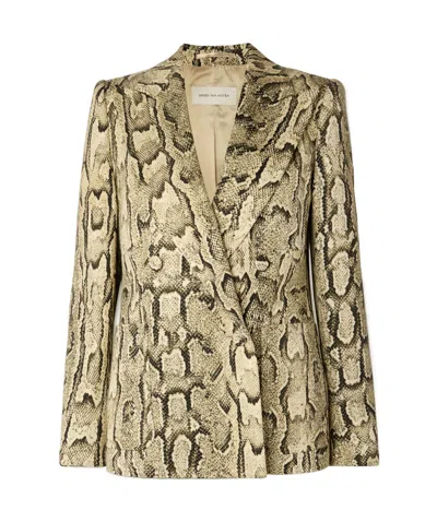 DRIES VAN NOTEN DRIES VAN NOTEN SNAKE PRINT JACKET