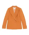 Dries Van Noten Double-breasted Jacket In Orange