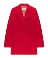 Dries Van Noten Women Byla Wool Double-breasted Fitted Blazer In Red