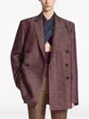 Dries Van Noten Double-breasted Blazer In Red