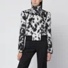 Dries Van Noten Double Breasted Bomber With Cow Pattern In Black