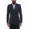 Dries Van Noten Double-breasted Bruce Wool Blend Blazer With Patch Pockets