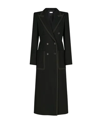 Dries Van Noten Double-breasted Coat In Black
