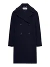 Dries Van Noten Double-breasted Coat In Blue