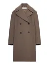 Dries Van Noten Brown Wool Blend Double-breasted Coat In Brown