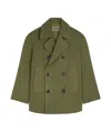 Dries Van Noten Razel Short Coat In Green